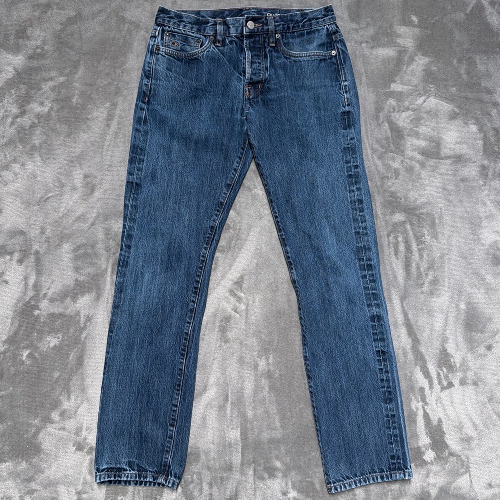 Outerknown SEA Jeans Denim Men 30 Blue Button‎ Fly Organic Cotton Sustainable